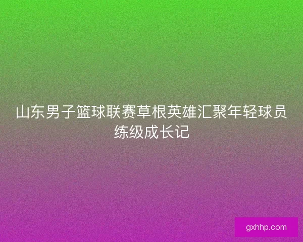 山东男子篮球联赛草根英雄汇聚年轻球员练级成长记